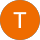 Orange circle with Letter T reviewer user image