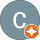 Gray circle with Letter M and star on orange background reviewer user image